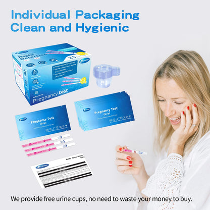 HEAL-CHECK Pregnancy Tests with Cup – Bulk 25 Count, 99% Accuracy
