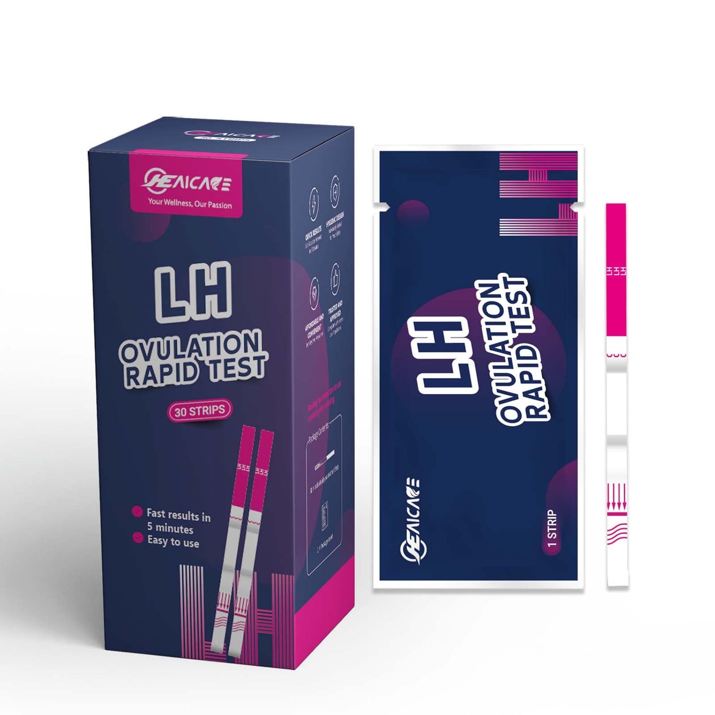 HealCare Ovulation Test Strips – LH-30 Tests for Fertility & Hormone Health