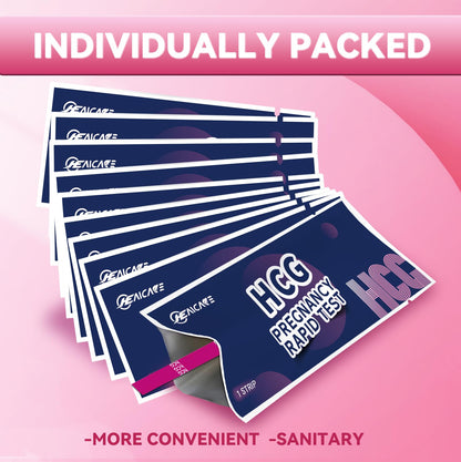 HealCare Pregnancy Test – Ultra-Sensitive 10 MIU/ml, Early Detection in 3 Minutes (10 Pieces)