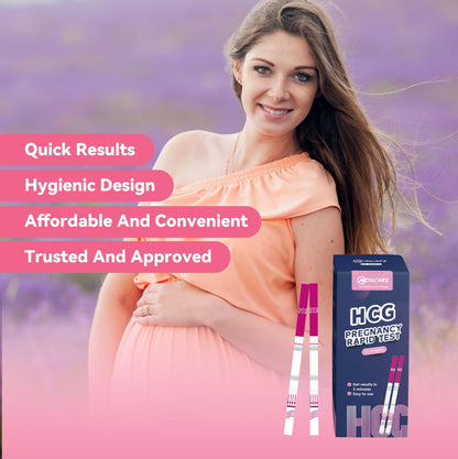 HealCare Pregnancy Test – Ultra-Sensitive 10 MIU/ml, Early Detection in 3 Minutes (10 Pieces)
