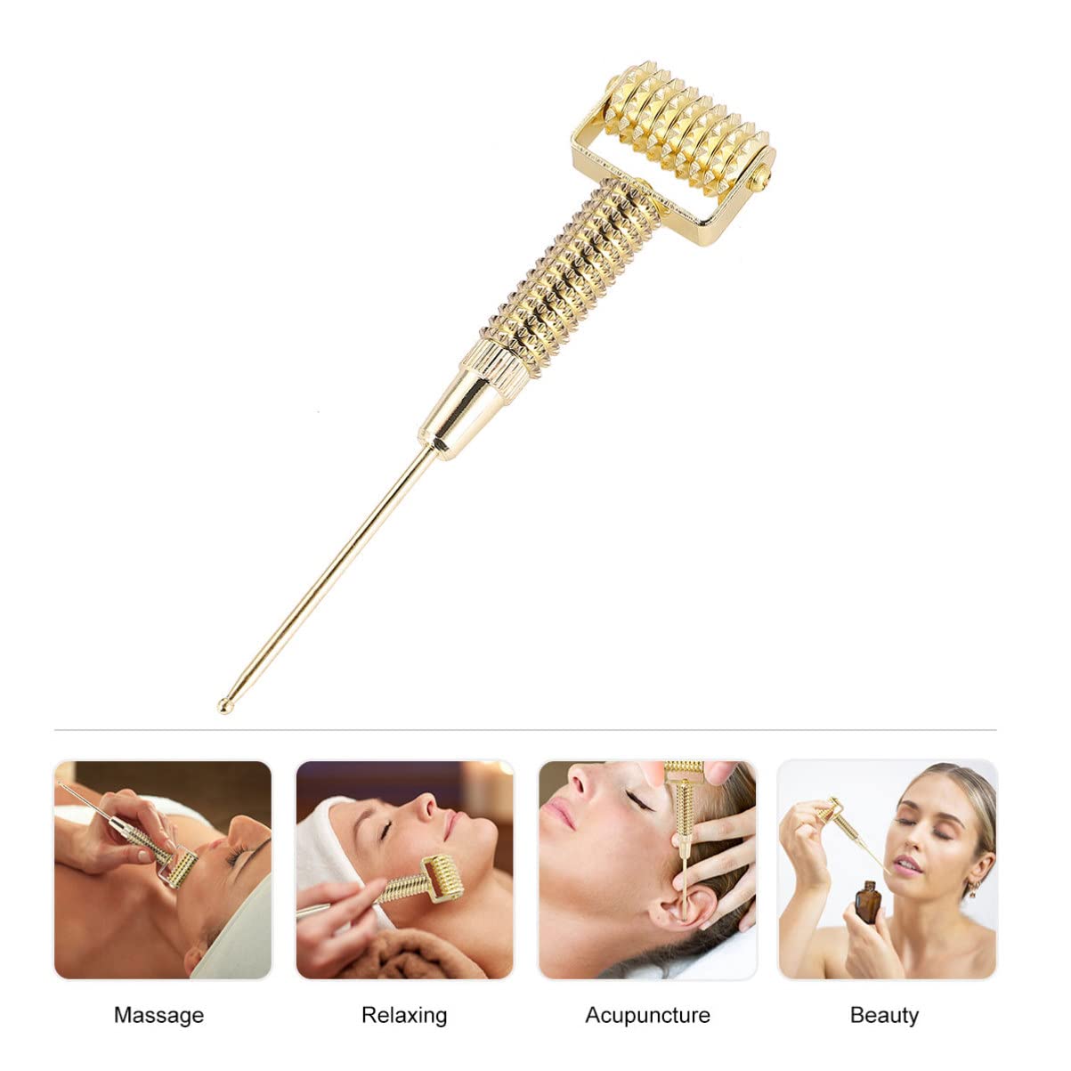 Healeved Roller Stick Copper Needle Ear Massager – Acupoint Spring Pen Probe