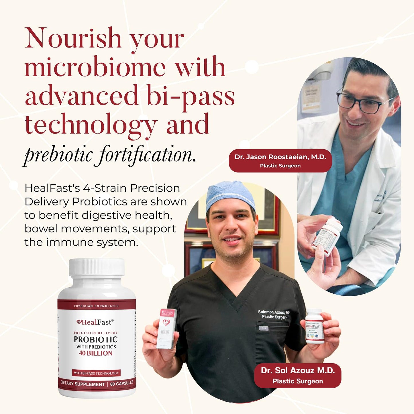 HealFast Physician Formulated Probiotic - 40B CFU | Gut Health | Non-GMO & Vegan | 30 Day Supply
