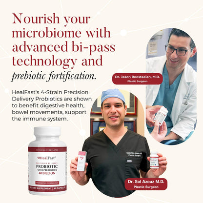 HealFast Physician Formulated Probiotic - 40B CFU | Gut Health | Non-GMO & Vegan | 30 Day Supply