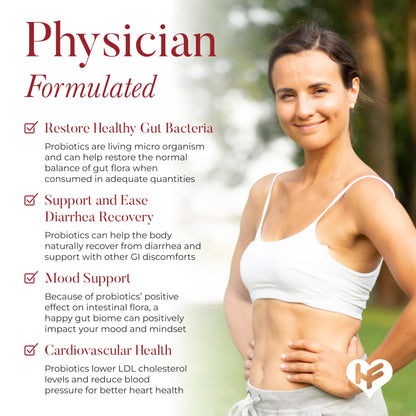HealFast Physician Formulated Probiotic - 40B CFU | Gut Health | Non-GMO & Vegan | 30 Day Supply