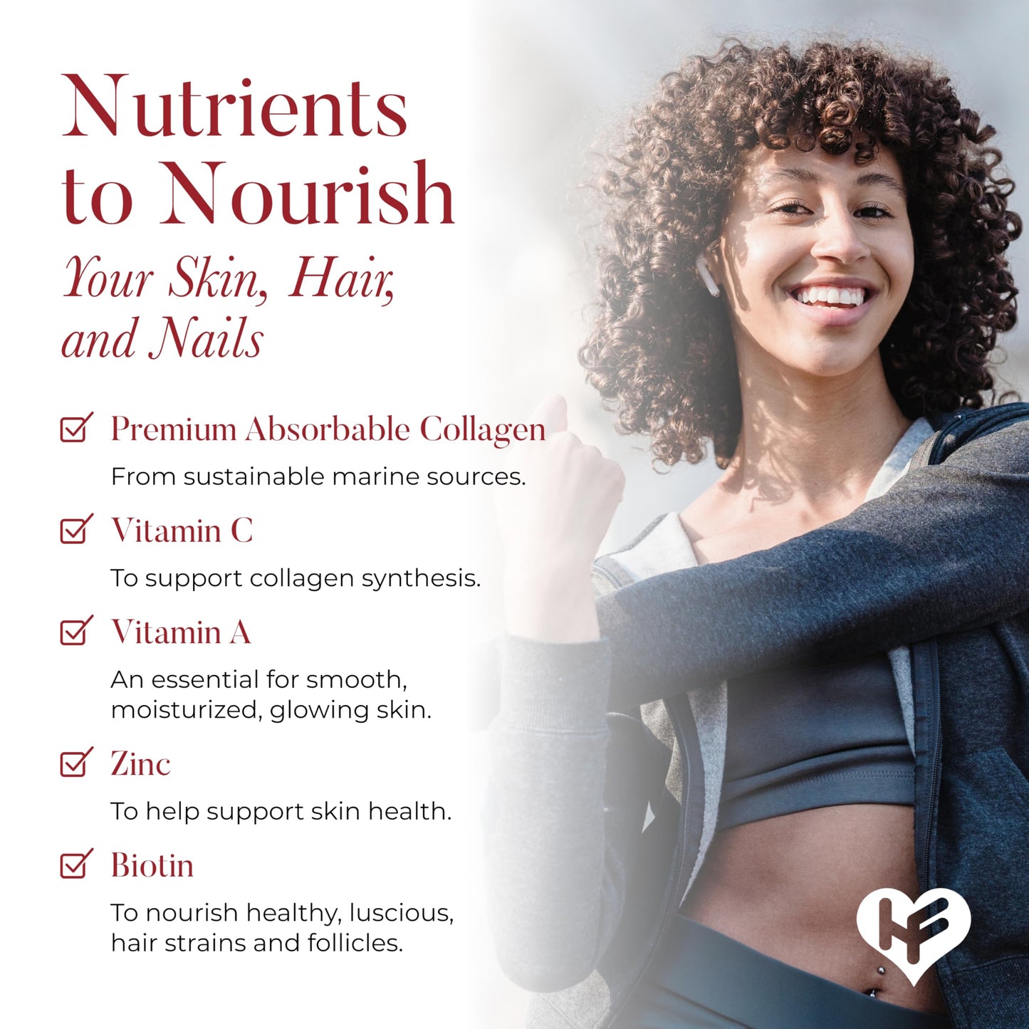 HealFast Rejuvenate Collagen Gummies – Biotin, Zinc & Vitamins (60 Count)