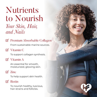 HealFast Rejuvenate Collagen Gummies – Biotin, Zinc & Vitamins (60 Count)