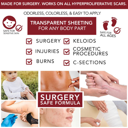 HealFast Physician-Formulated Silicone Scar Gel | Medical-Grade Crosspolymer Sheet for Face & Body