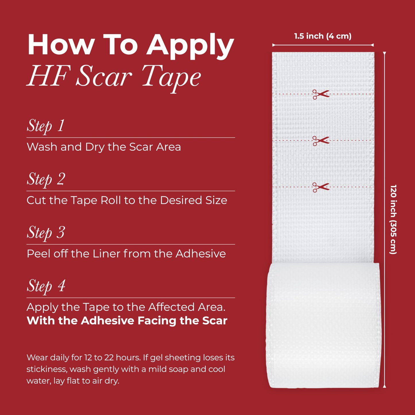 HealFast Physician Formulated Silicone Scar Sheets – Medical-Grade Tape for Surgery, C-Section & Keloids