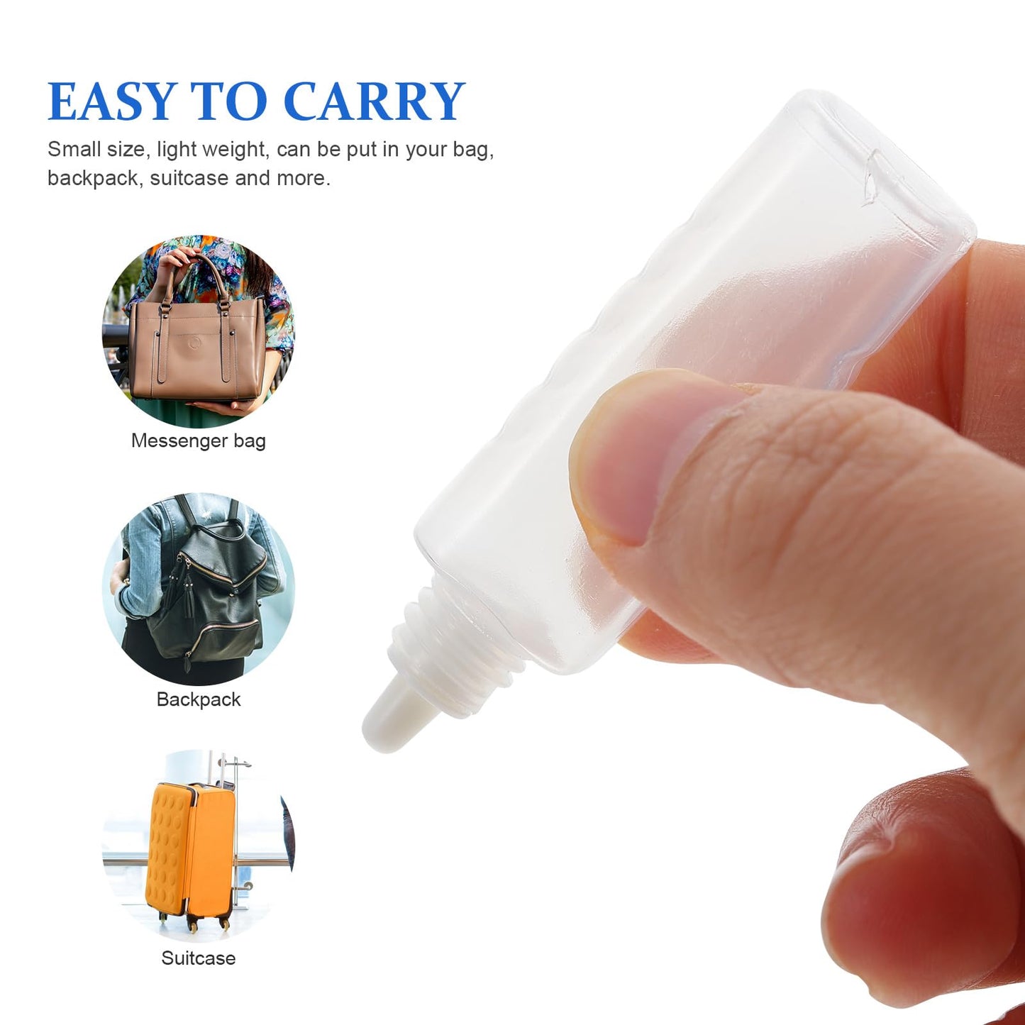 Healifty 25Pcs Mini Dropper Bottles – Travel Leak-Proof Plastic Bottles for Eye Drops & Contact-Lens Care