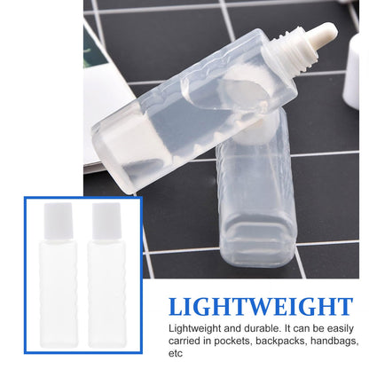 Healifty 25Pcs Mini Dropper Bottles – Travel Leak-Proof Plastic Bottles for Eye Drops & Contact-Lens Care