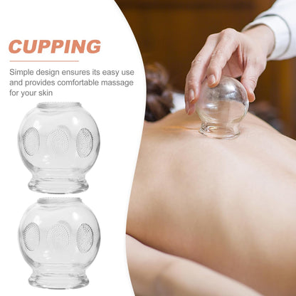 Healifty 6Pcs Glass Cupping Therapy Set – Vacuum Cupping for Massage & Fatigue Relief (No. 2)