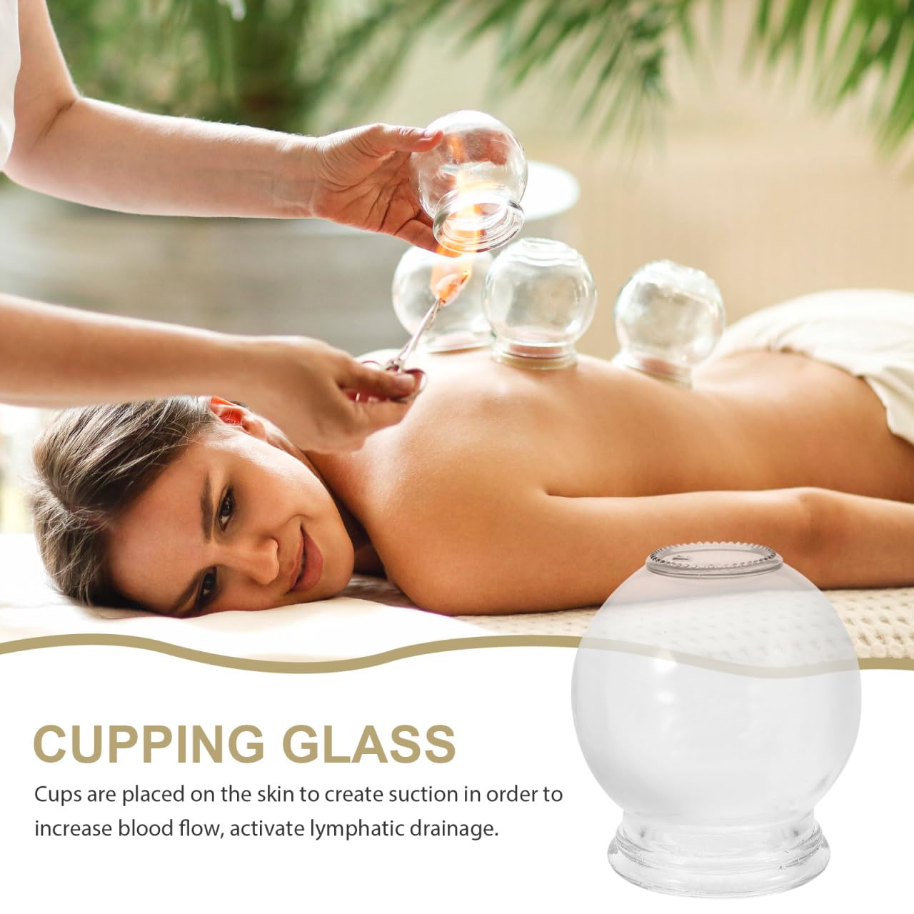 Healifty 6Pcs Glass Cupping Therapy Set – Vacuum Cupping for Massage & Fatigue Relief (No. 2)