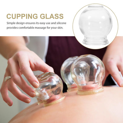 Healifty 6Pcs Glass Cupping Therapy Set – Vacuum Cupping for Massage & Fatigue Relief (No. 2)