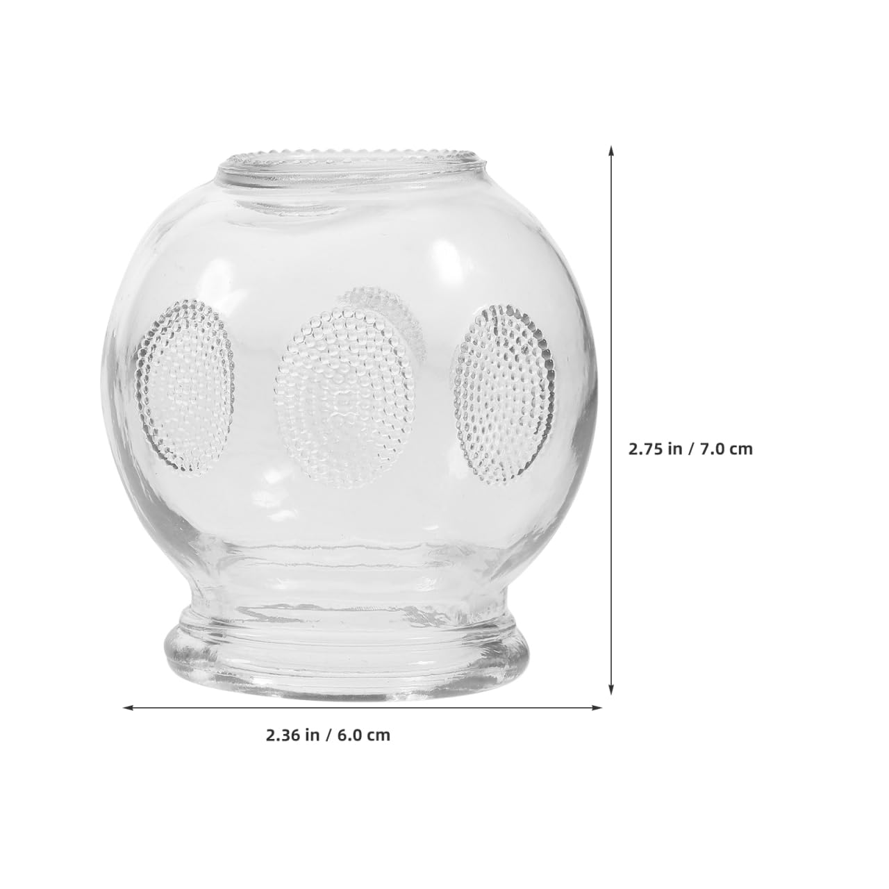 Healifty 6Pcs Glass Cupping Therapy Set – Vacuum Cupping for Massage & Fatigue Relief (No. 2)