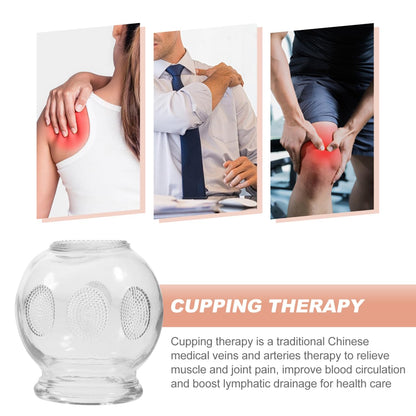 Healifty 6Pcs Glass Cupping Therapy Set – Vacuum Cupping for Massage & Fatigue Relief (No. 2)