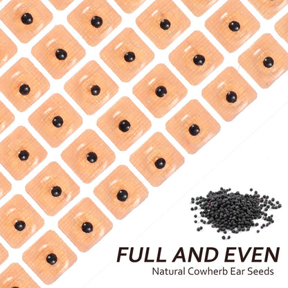 Healifty 600 Counts Vaccaria Ear Seeds - Disposable Ear Press Kit for Multi-Condition Ear Acupressure (10 Sheets)