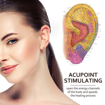 Healifty 600 Counts Vaccaria Ear Seeds - Disposable Ear Press Kit for Multi-Condition Ear Acupressure (10 Sheets)
