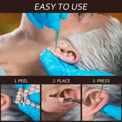 Healifty 600 Counts Vaccaria Ear Seeds - Disposable Ear Press Kit for Multi-Condition Ear Acupressure (10 Sheets)