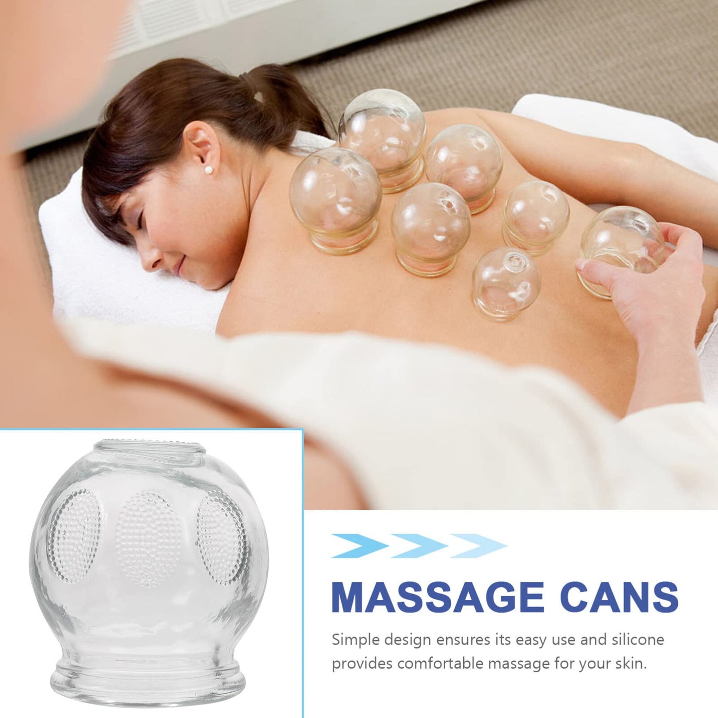 Healifty Glass Cupping Therapy Set – 6Pcs Vacuum Cupping for Massage & Fatigue Relief