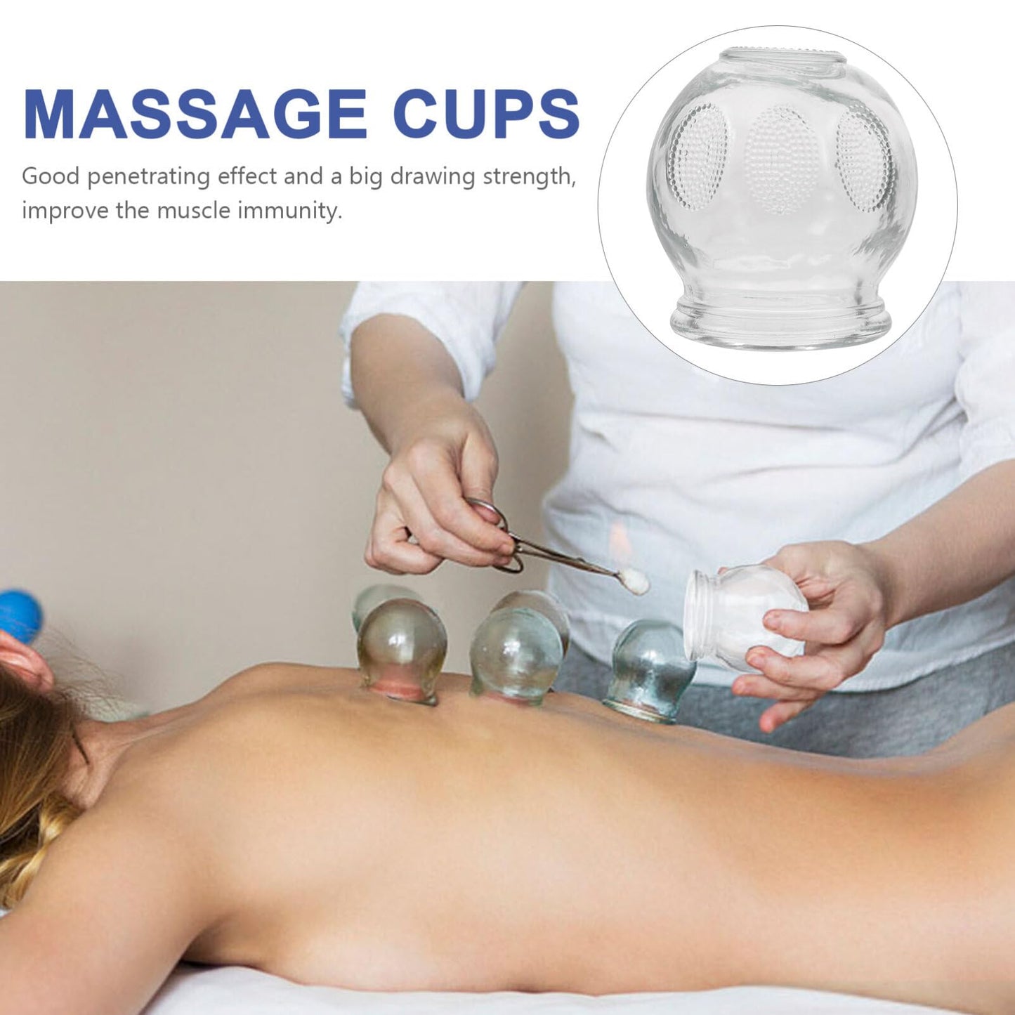 Healifty Glass Cupping Therapy Set – 6Pcs Vacuum Cupping for Massage & Fatigue Relief