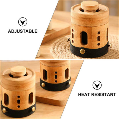 Healifty Adjustable Temperature Moxibustion Jar Smokeless Moxa Cone Burner for Leg Arm Back Pain Relief with Heat-Resistant Design