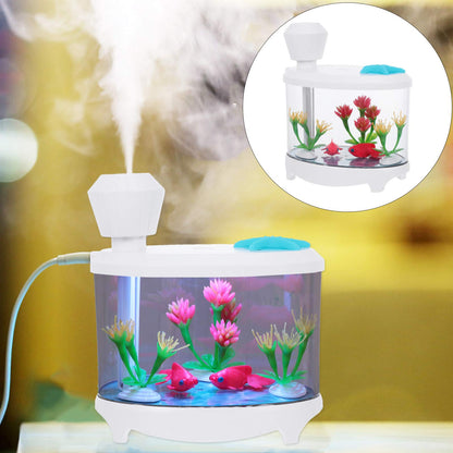 Healifty USB Humidifier – Cute Fish Tank Diffuser, Night Light & Desk Humidifier