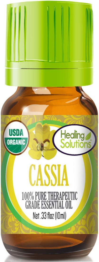 Healing Solutions Cassia Essential Oil Organic 10ml – Undiluted, Pure