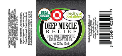 Healing Solutions Deep Muscle Relief Essential Oil – Organic 0.33 oz