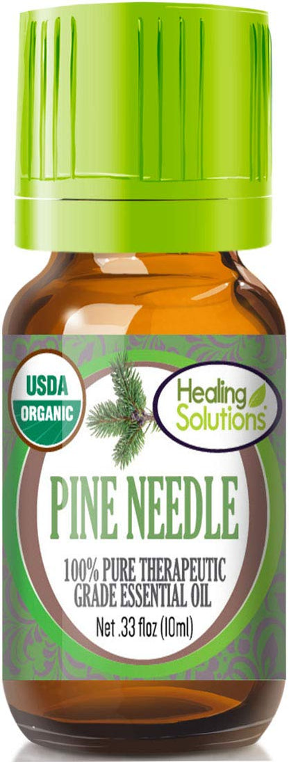 Healing Solutions Pine Needle Essential Oil - 0.33 oz / 10 ml, USDA Organic