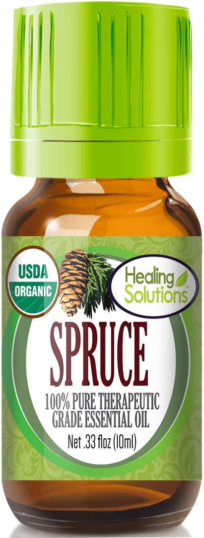 Healing Solutions Oils - Spruce Essential Oil Organic, Undiluted 0.33 oz / 10 ml
