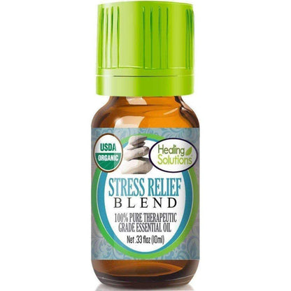 Healing Solutions Stress Relief Blend 10ml – Organic Essential Oil for Diffuser