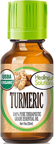 Healing Solutions Turmeric Essential Oil - Organic 1 oz / 30 ml, Pure & Undiluted