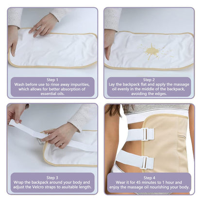 Healo Castor Oil Pack Wrap Kit – 3.38 oz, Reusable Wraps & Adjustable Straps