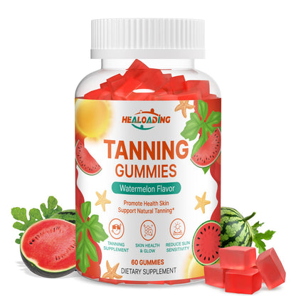 HEALOADING Tanning Gummies - Bronzing Supplement with Astaxanthin, Lycopene & Beta Carotene | Vegan & Non-GMO (30-Day)
