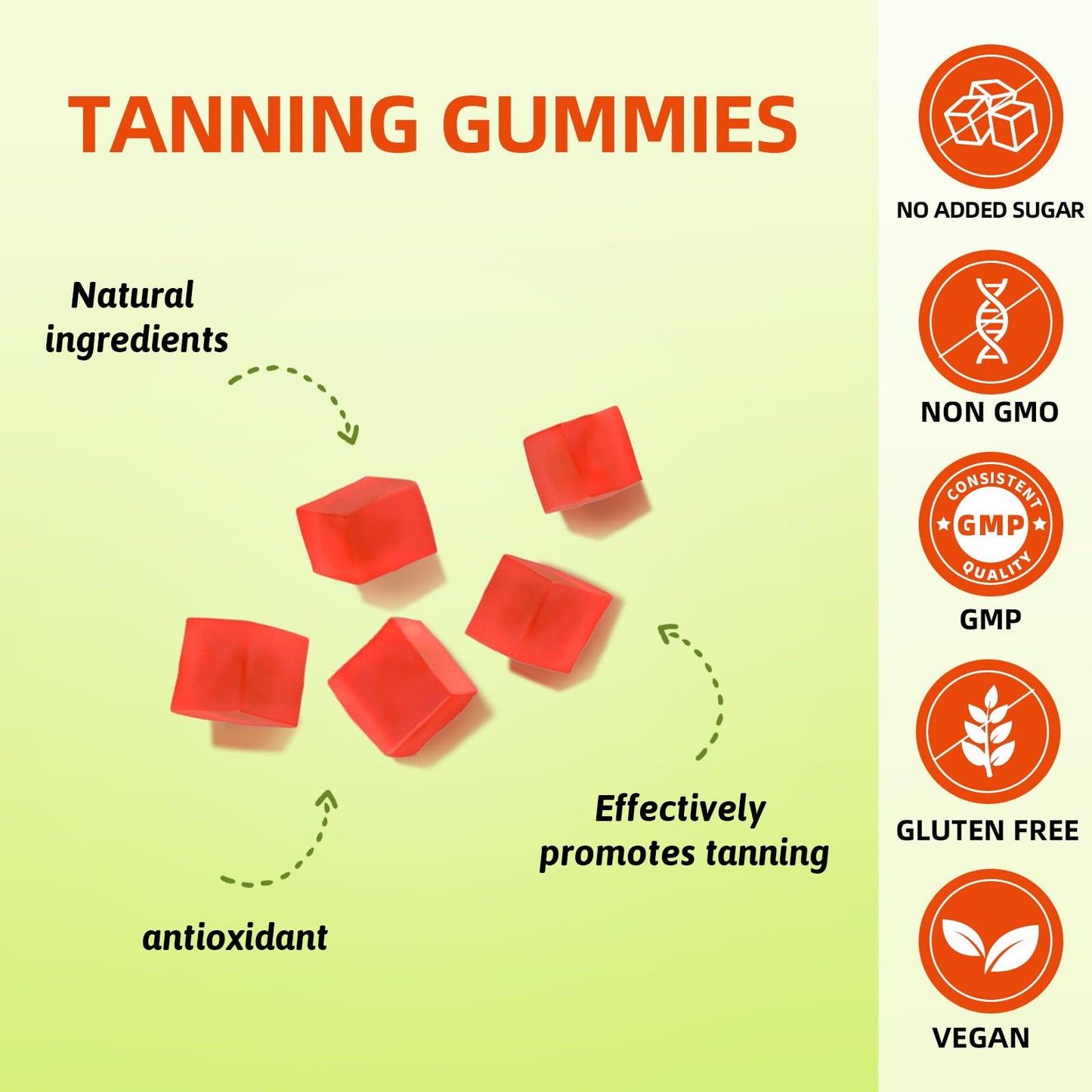 HEALOADING Tanning Gummies for Adults | Astaxanthin, Lycopene & Zinc