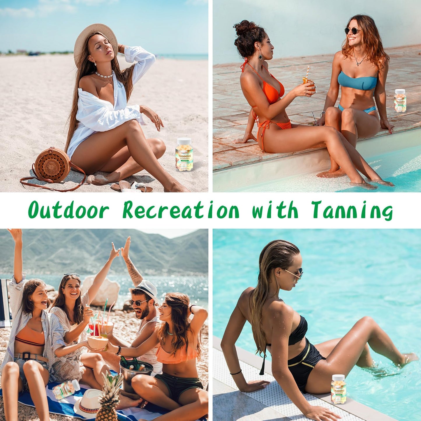 HEALOADING Tanning Gummies for Women – Daily Astaxanthin & Vitamin A for Natural Melanin Boost