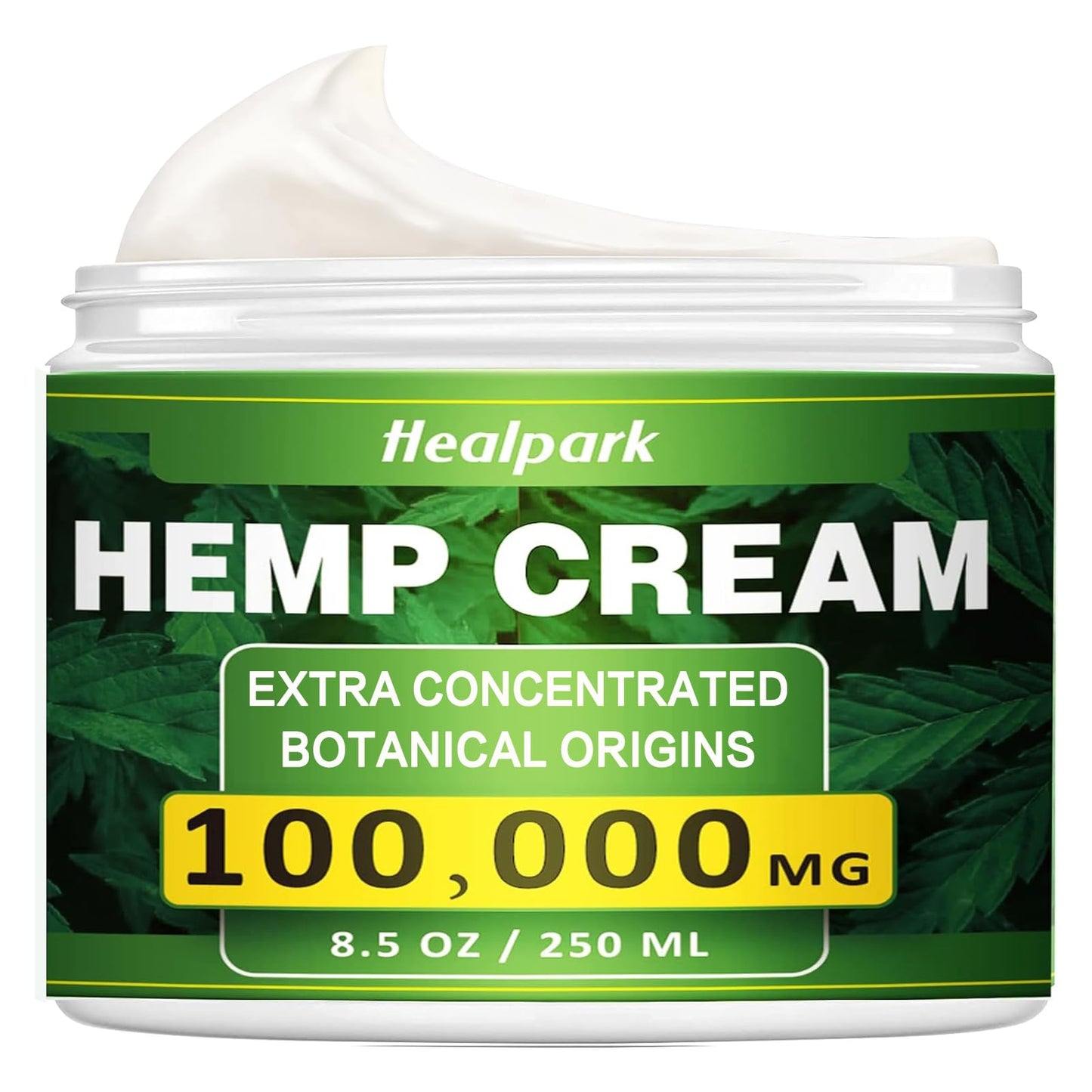 Healpark Hemp Cream 8.5 oz - Arnica, MSM, Turmeric & Menthol