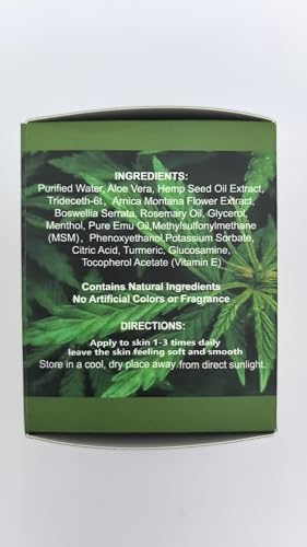 Healpark Hemp Cream 8.5 oz - Arnica, MSM, Turmeric & Menthol