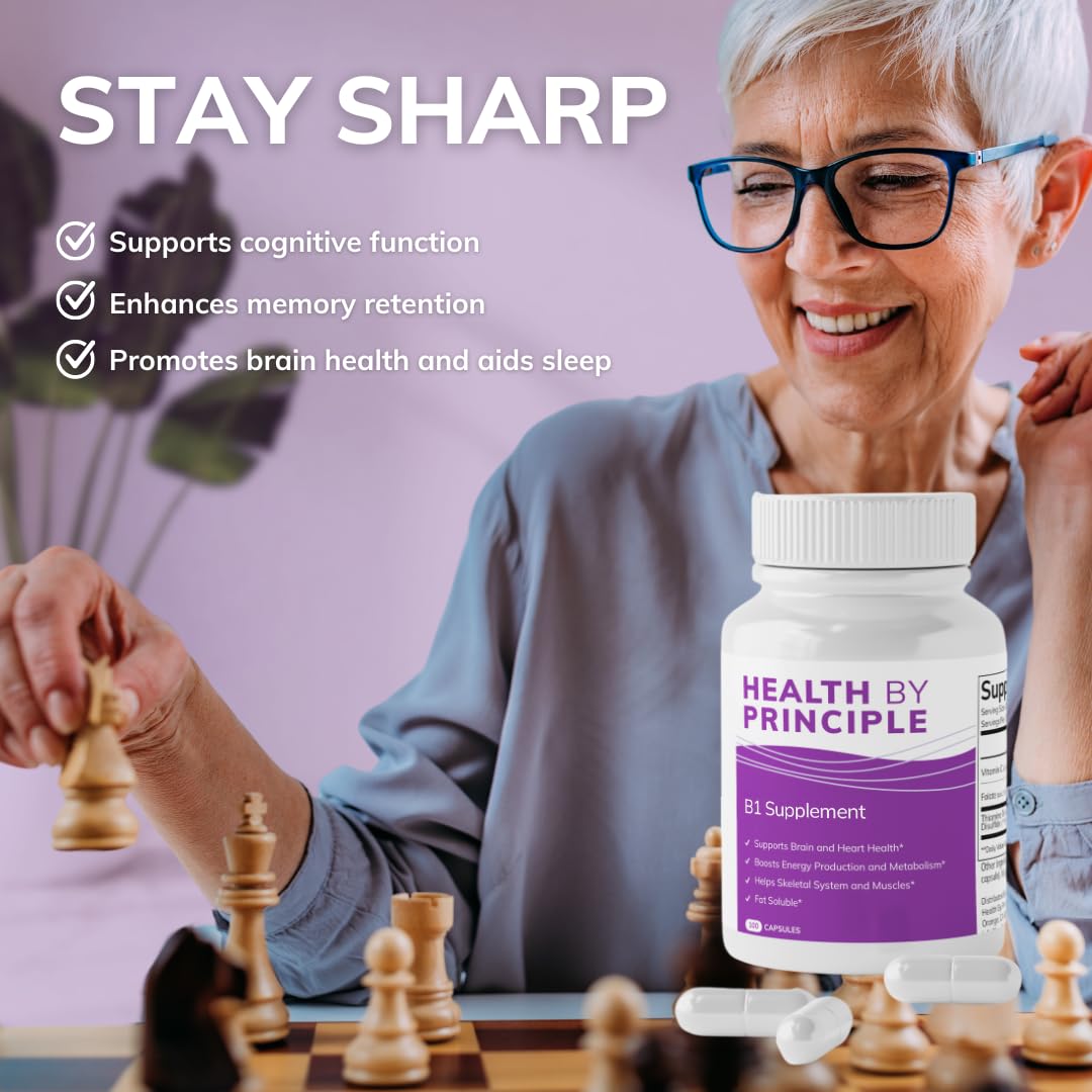 Health by Principle B1 Supplement (TTFD) – Energy, Cognitive Health & Digestion | 100 Capsules