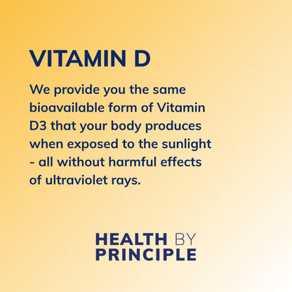 Health by Principle Vitamin D3 - Immune & Bone Support (100 Softgels) - Organic, Non-GMO, Gluten Free