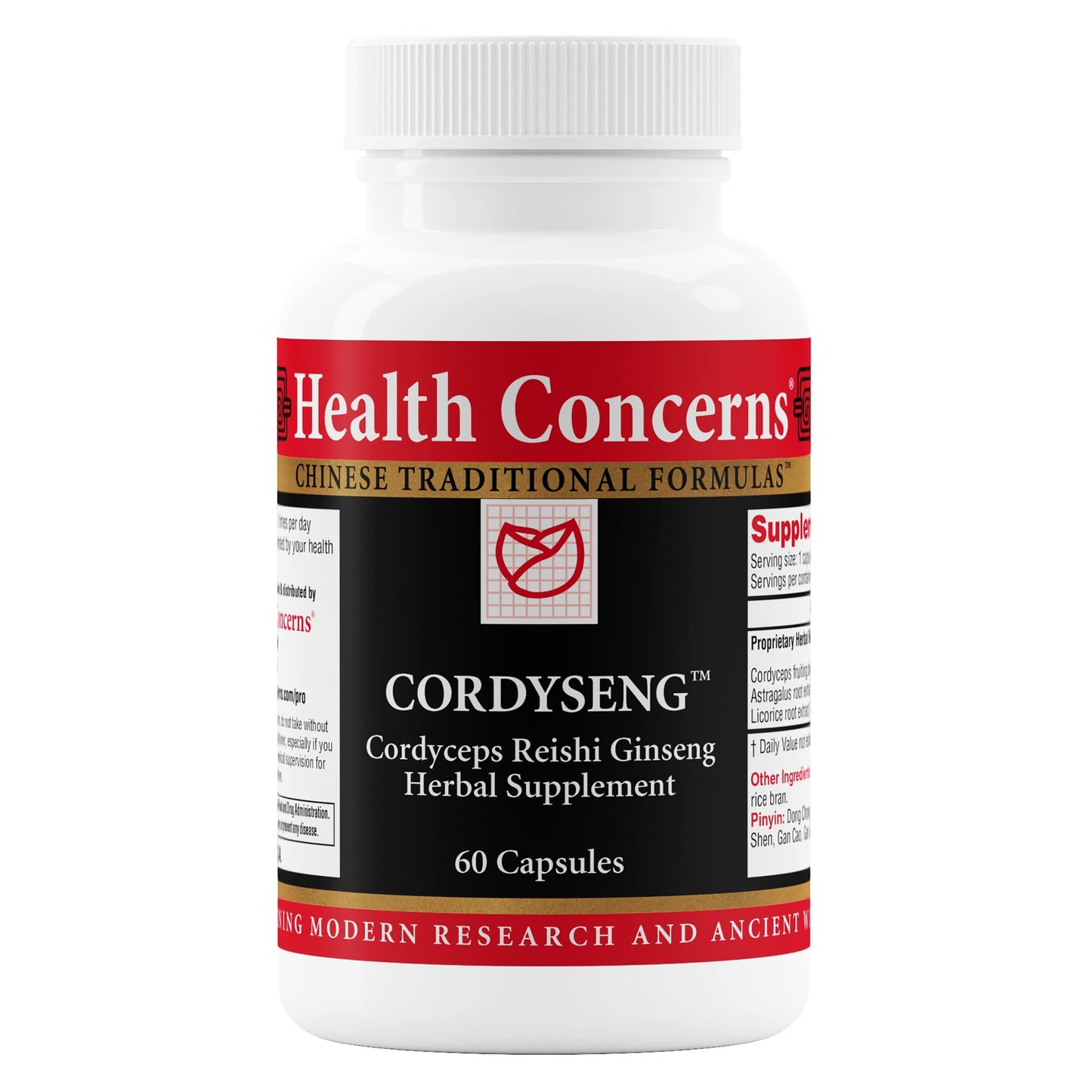 Health Concerns CordySeng – Immune Support with Cordyceps, Reishi, Ginseng, Astragalus (60 Capsules)