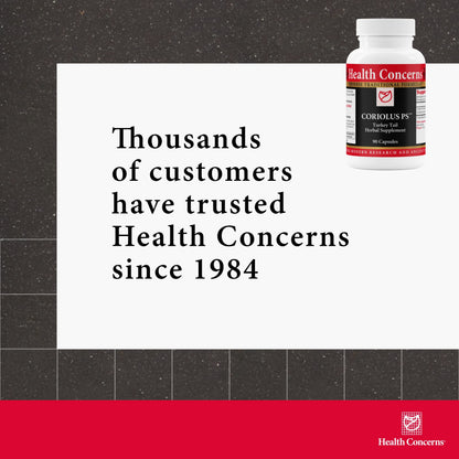 Health Concerns Coriolus PS – Turkey Tail Mushroom for Immune & Gut Health | 1500mg, 90 Capsules