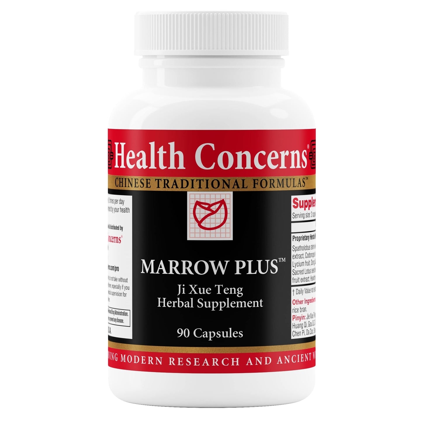Health Concerns Marrow Plus – Bone Marrow & Blood Generation Herbal Supplement with Astragus, Salvia & Tangerine Extracts (Anemia & Circulation) – 90 Capsules