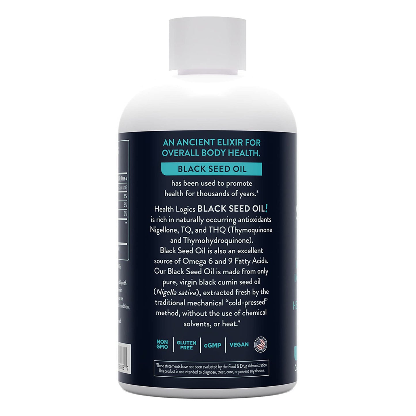 Health Logics Black Seed Oil - Cold Pressed Black Cumin Seed Oil 6 oz | Omega 6 & 9