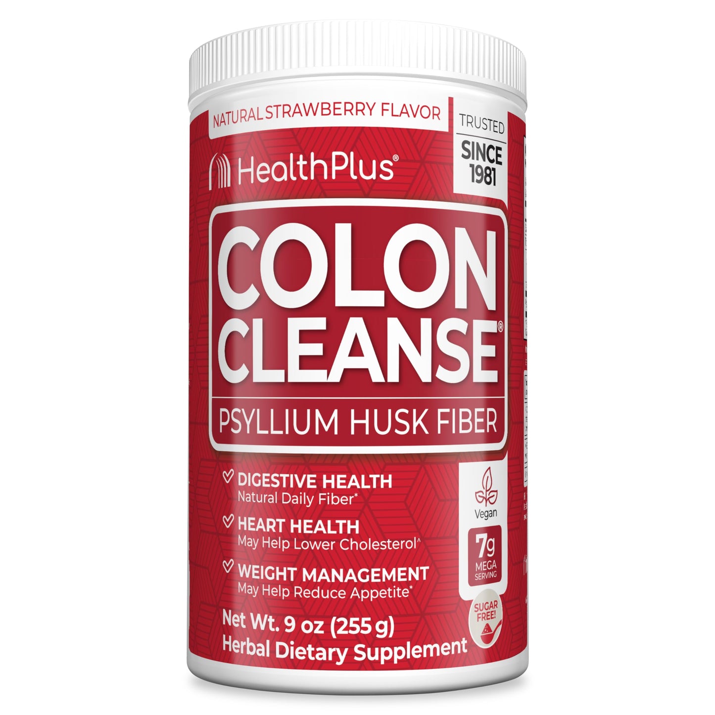 Health Plus Colon Cleanse - Psyllium Husk, Strawberry, 9 oz, 36 Servings