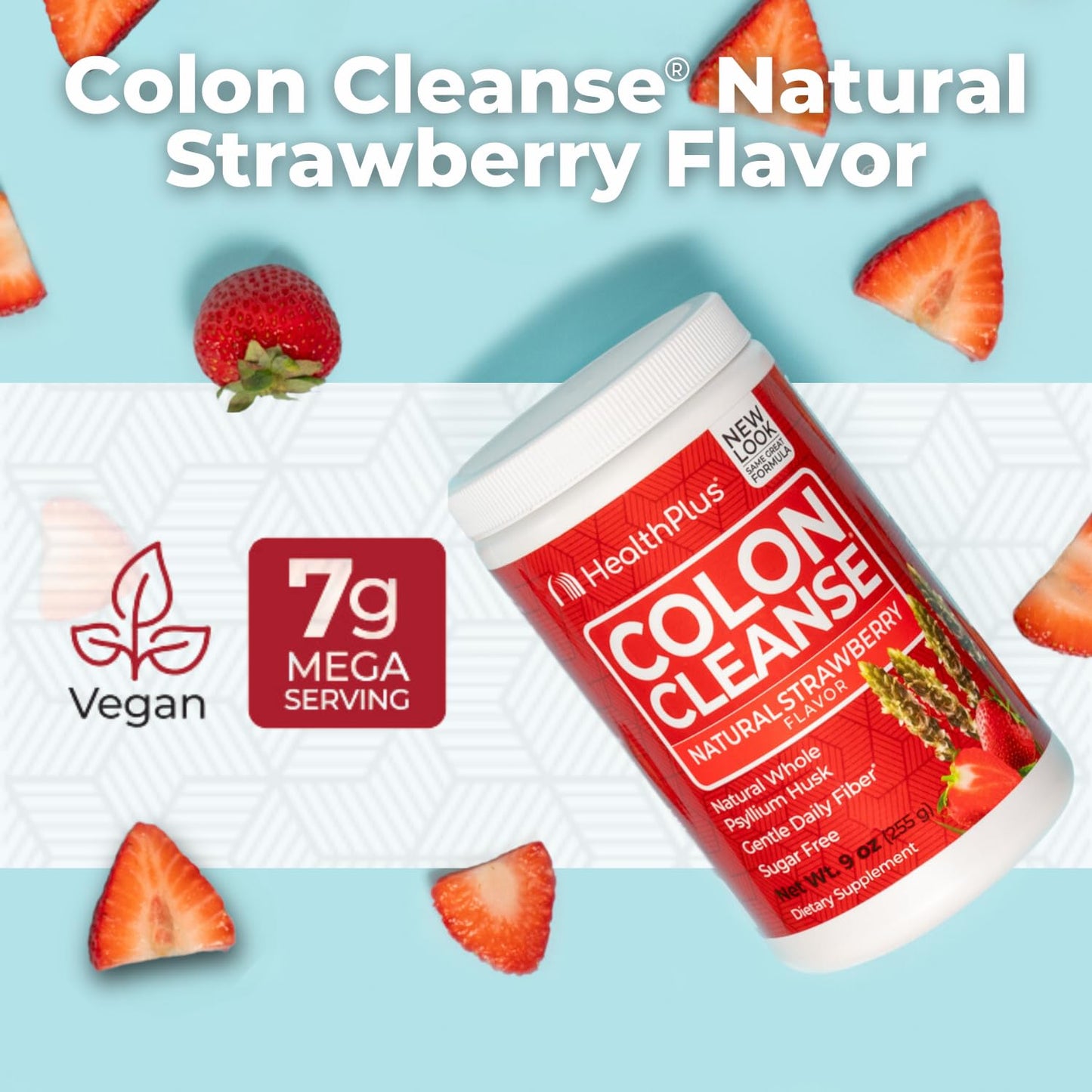 Health Plus Colon Cleanse - Psyllium Husk, Strawberry, 9 oz, 36 Servings