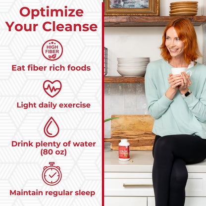 Health Plus Colon Cleanse Digestive Support | All Natural Daily Fiber for Toxin Elimination | Reduce Bloating | Supports Heart Health | 200 Capsules