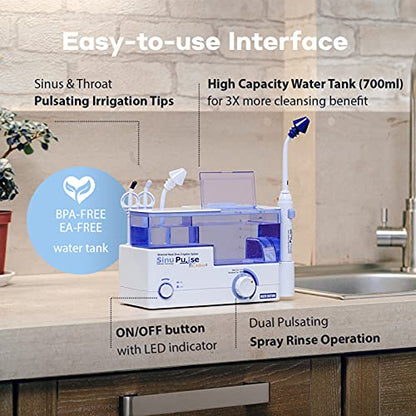 Health Solutions SinuPulse Elite: Advanced Nasal Irrigation System with SinuAir Packets