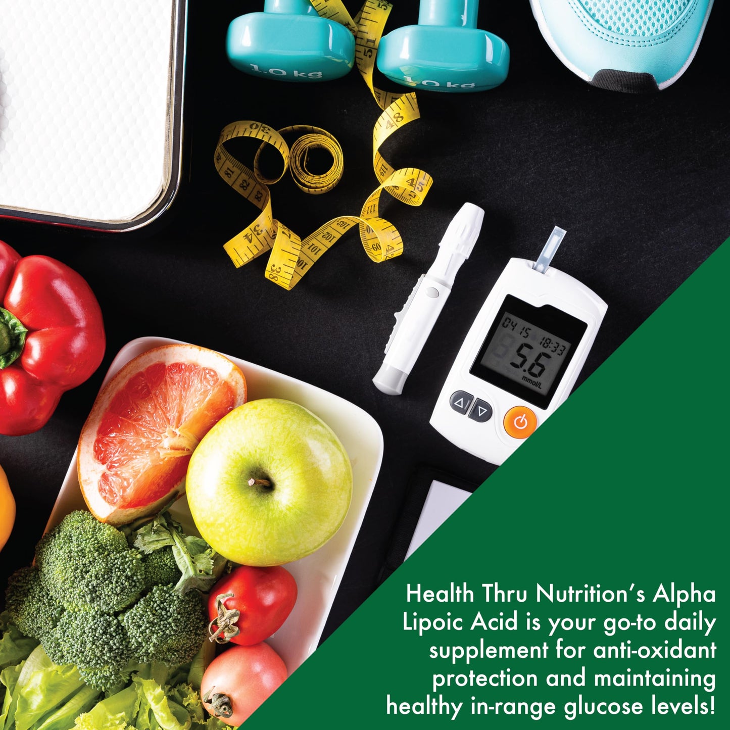 Health Thru Nutrition Alpha Lipoic Acid 600mg (60 Servings) – Vegan, Non-GMO, Gluten Free