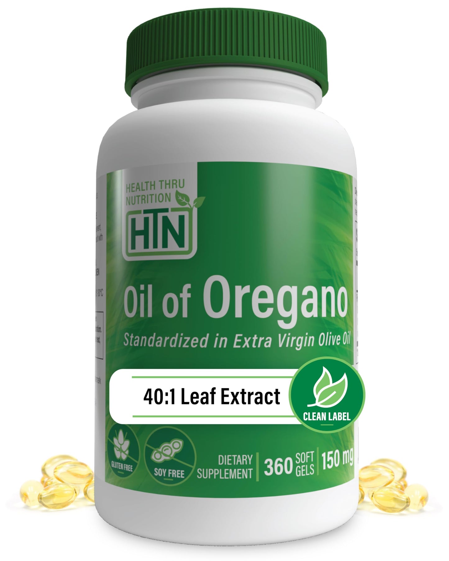Oil of Oregano 360 Mini-Softgels – 40:1, 600mg Oregano in EVOO | Non-GMO